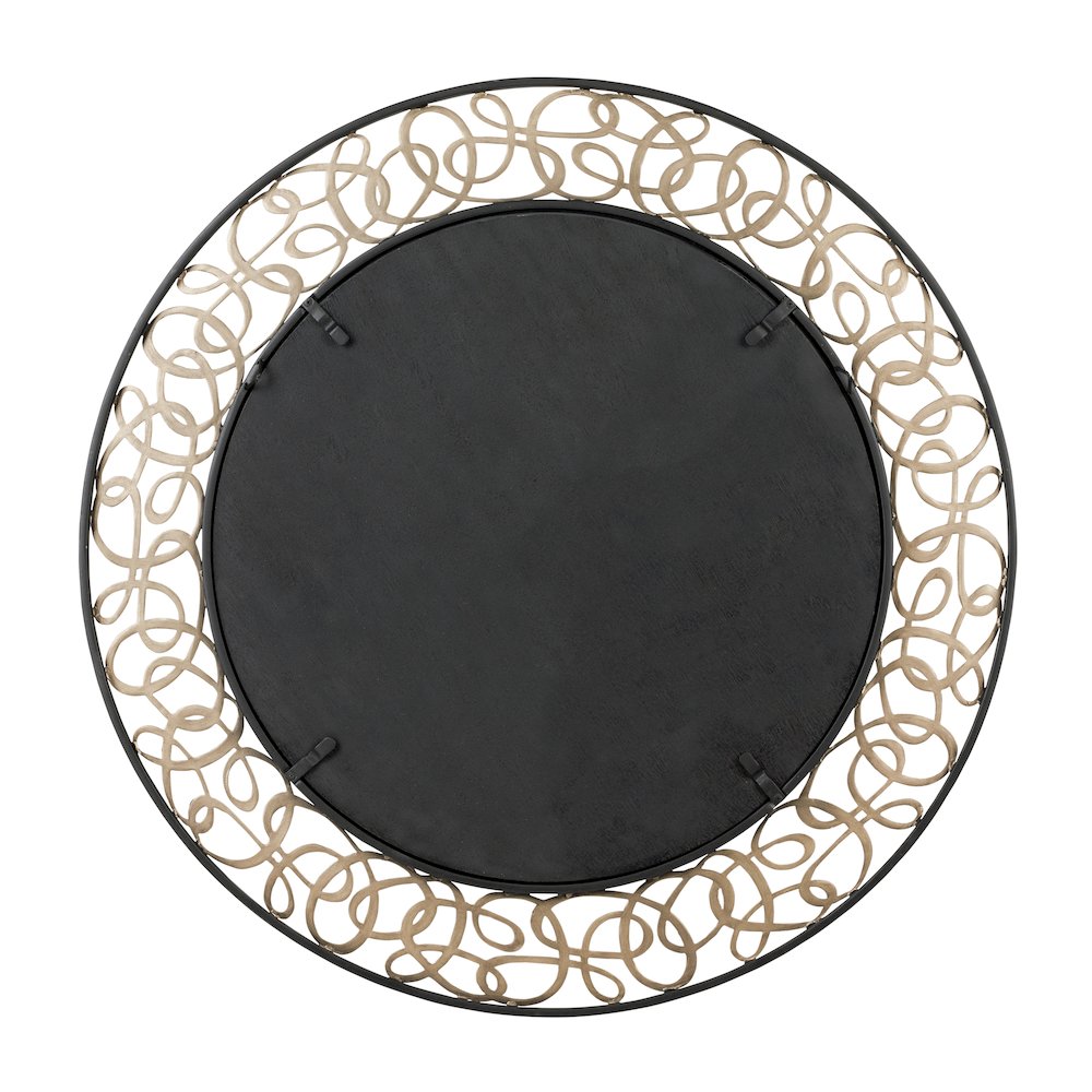 Scribble 33-in Wall Mirror - Matte Black/Artifact. Picture 4