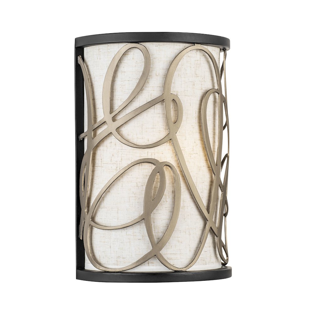 Scribble 1-Lt Sconce - Matte Black/Artifact. Picture 2