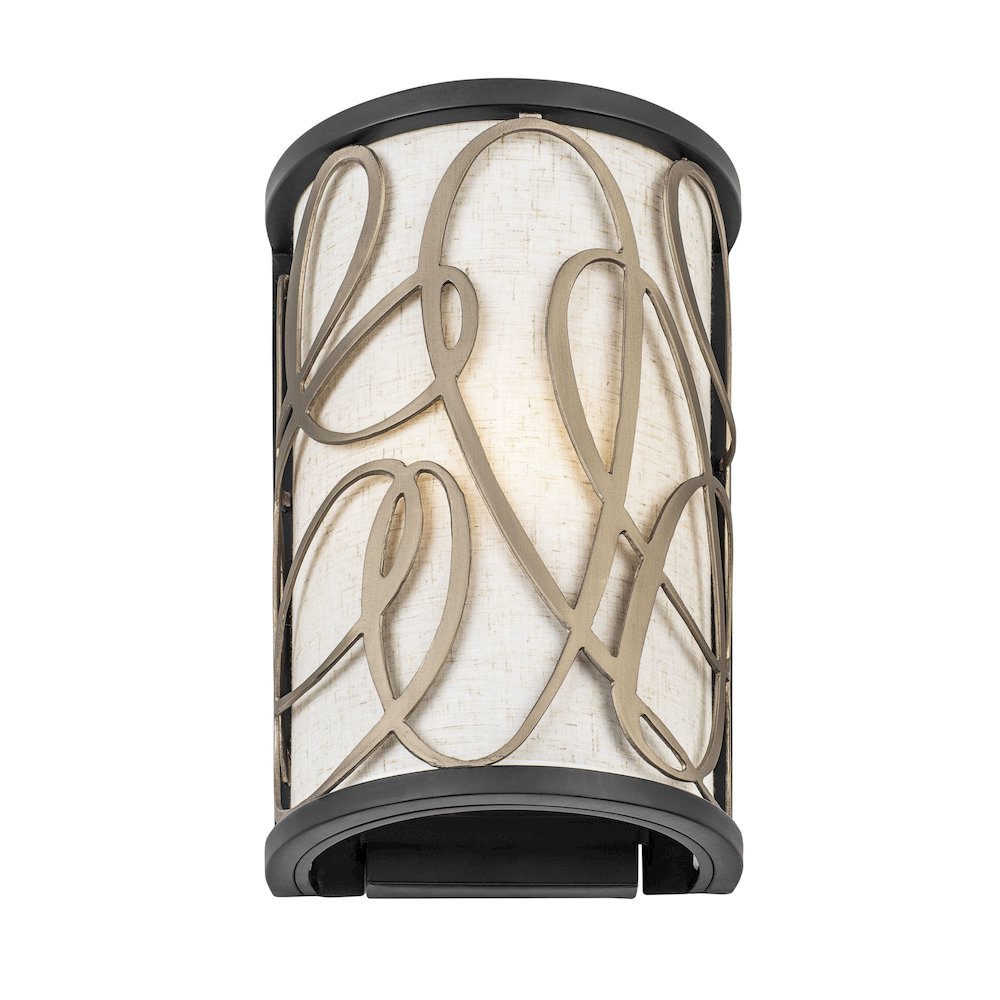 Scribble 1-Lt Sconce - Matte Black/Artifact. Picture 4