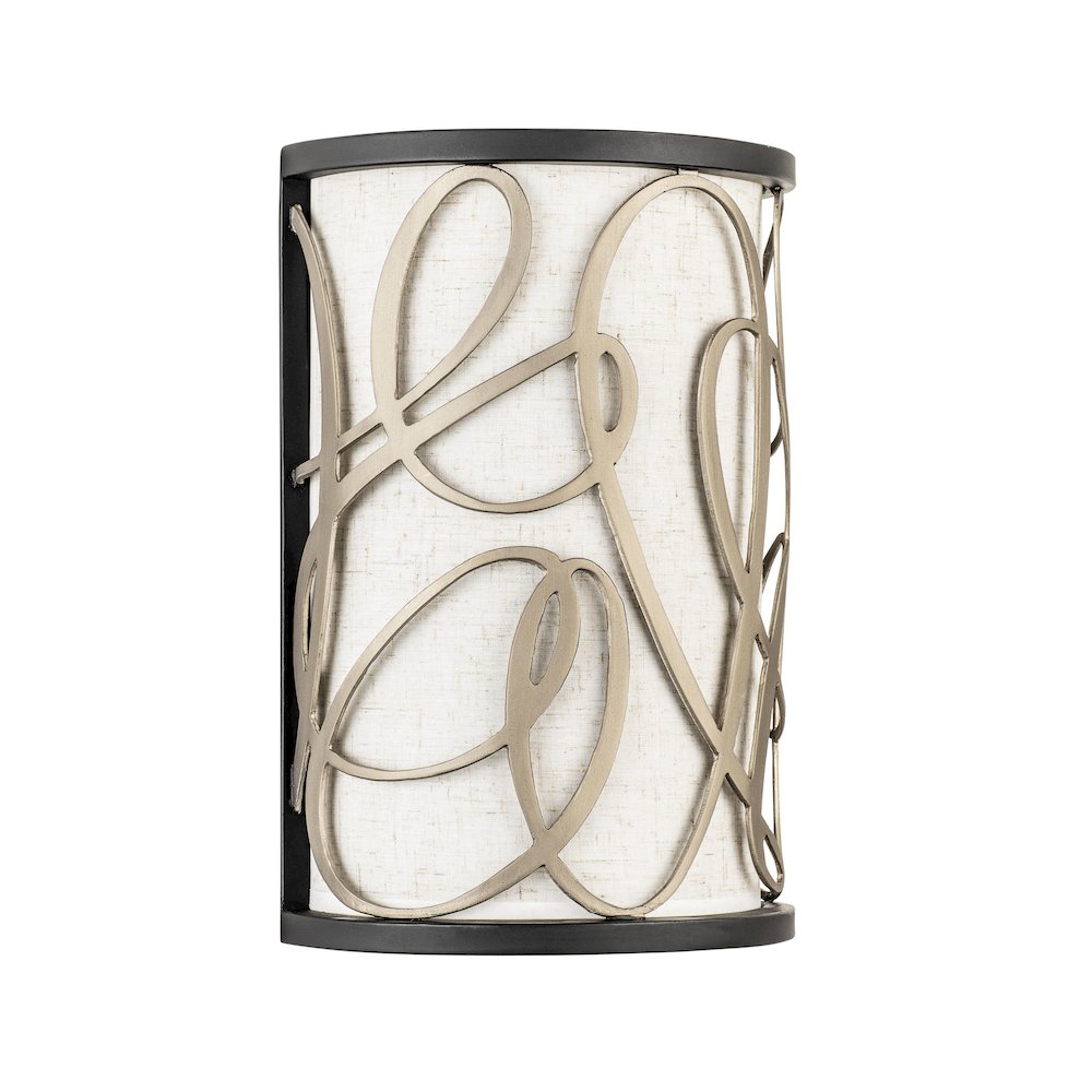 Scribble 1-Lt Sconce - Matte Black/Artifact. Picture 5