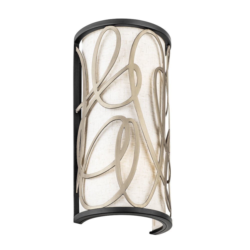 Scribble 2-Lt Sconce - Matte Black/Artifact. Picture 3