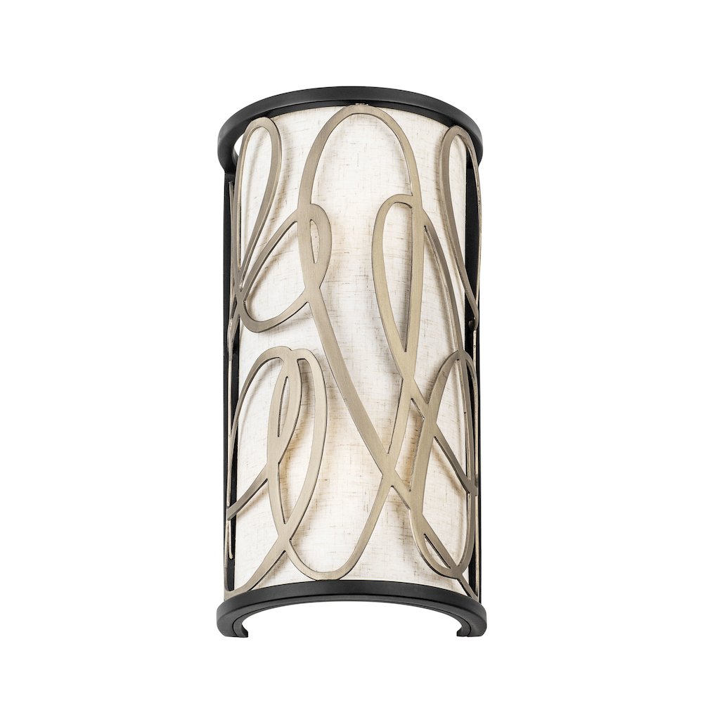 Scribble 2-Lt Sconce - Matte Black/Artifact. Picture 4