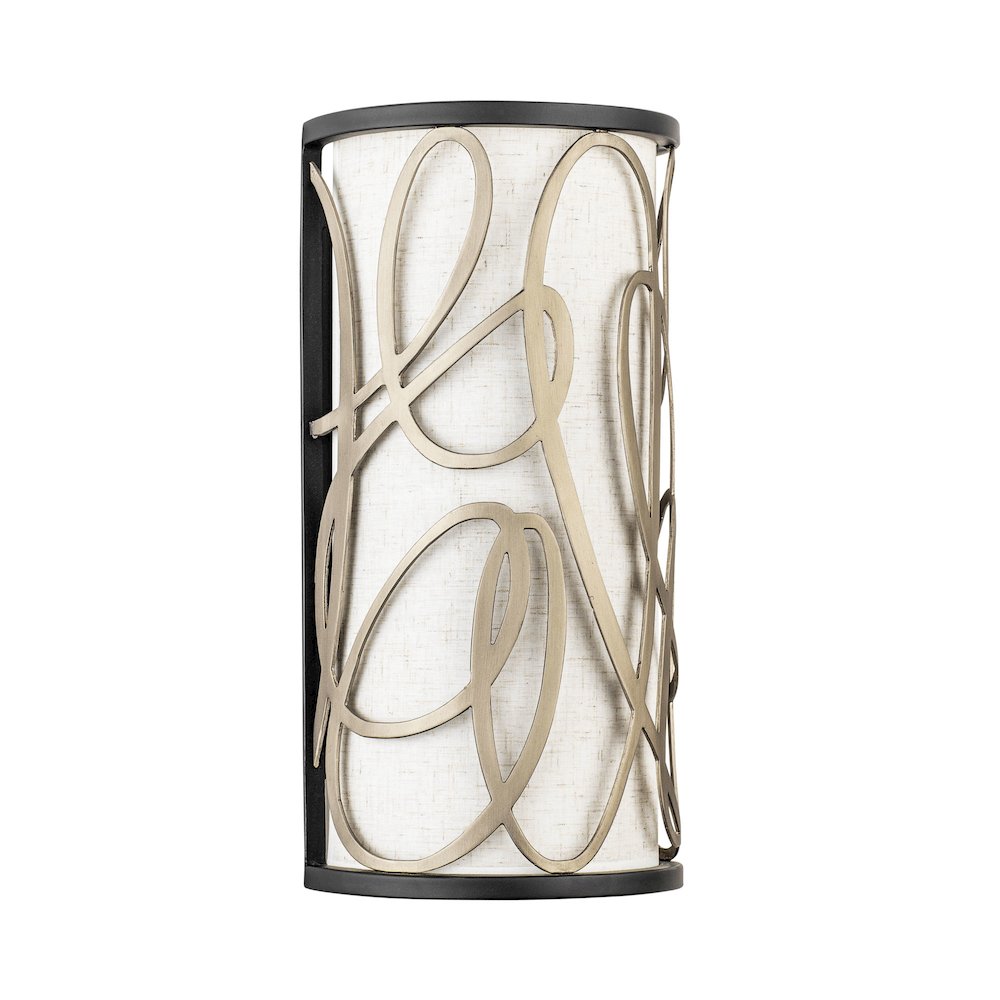 Scribble 2-Lt Sconce - Matte Black/Artifact. Picture 5