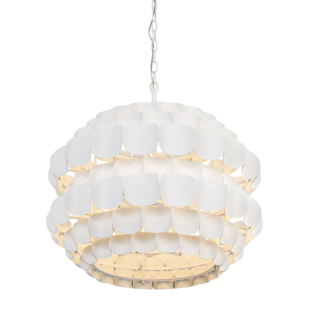 Swoon 6-Lt Pendant - Matte White. Picture 1