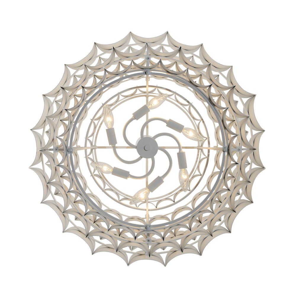 Swoon 6-Lt Pendant - Matte White. Picture 3