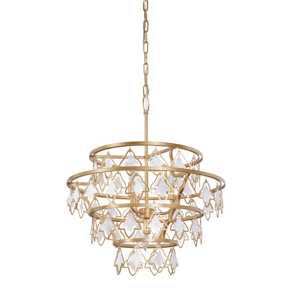Fleur 4-Lt   Chandelier - French Gold. Picture 1