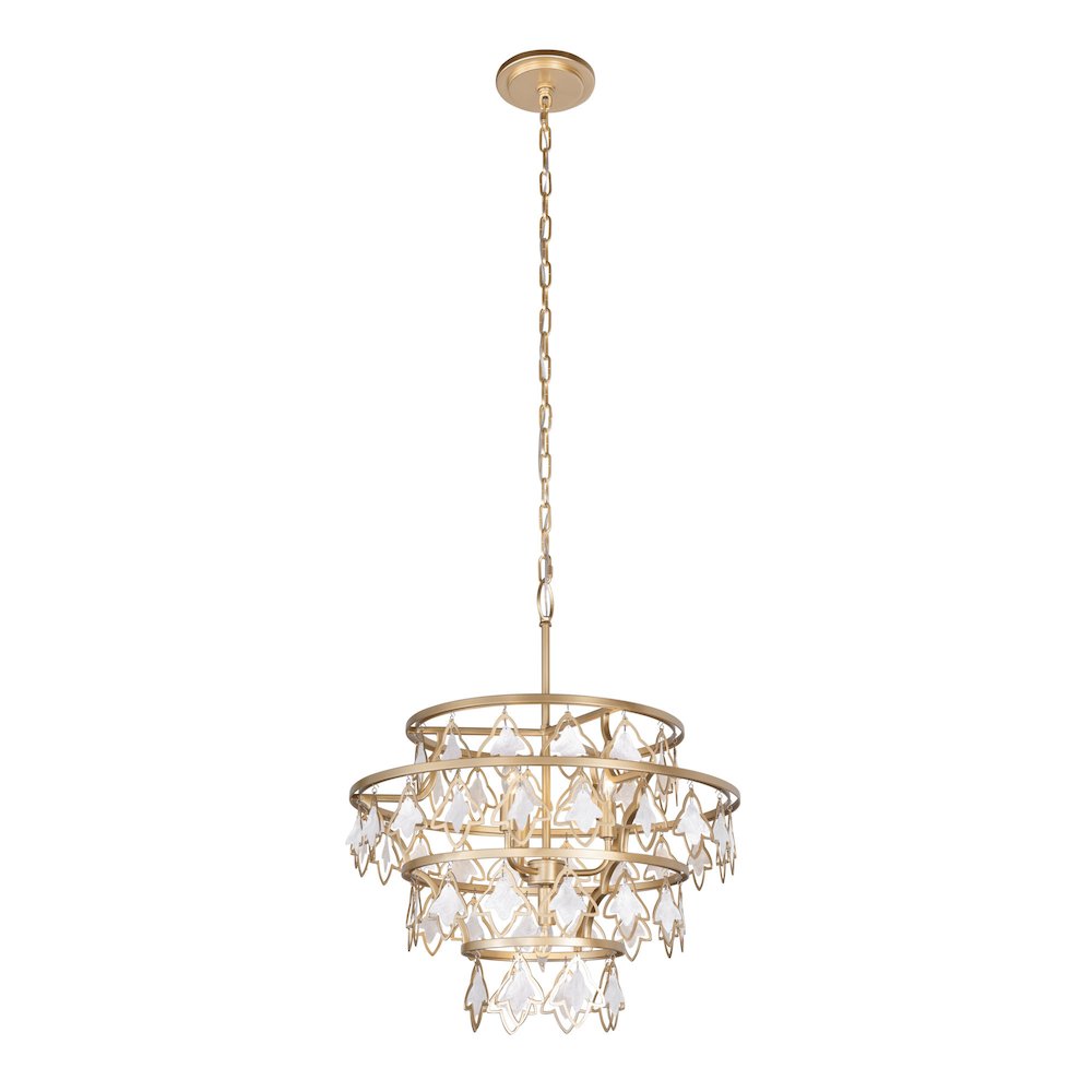Fleur 4-Lt   Chandelier - French Gold. Picture 2