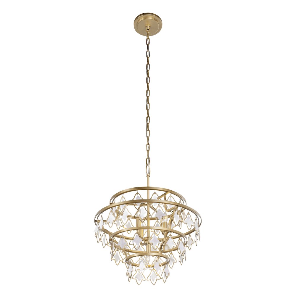 Fleur 4-Lt   Chandelier - French Gold. Picture 3