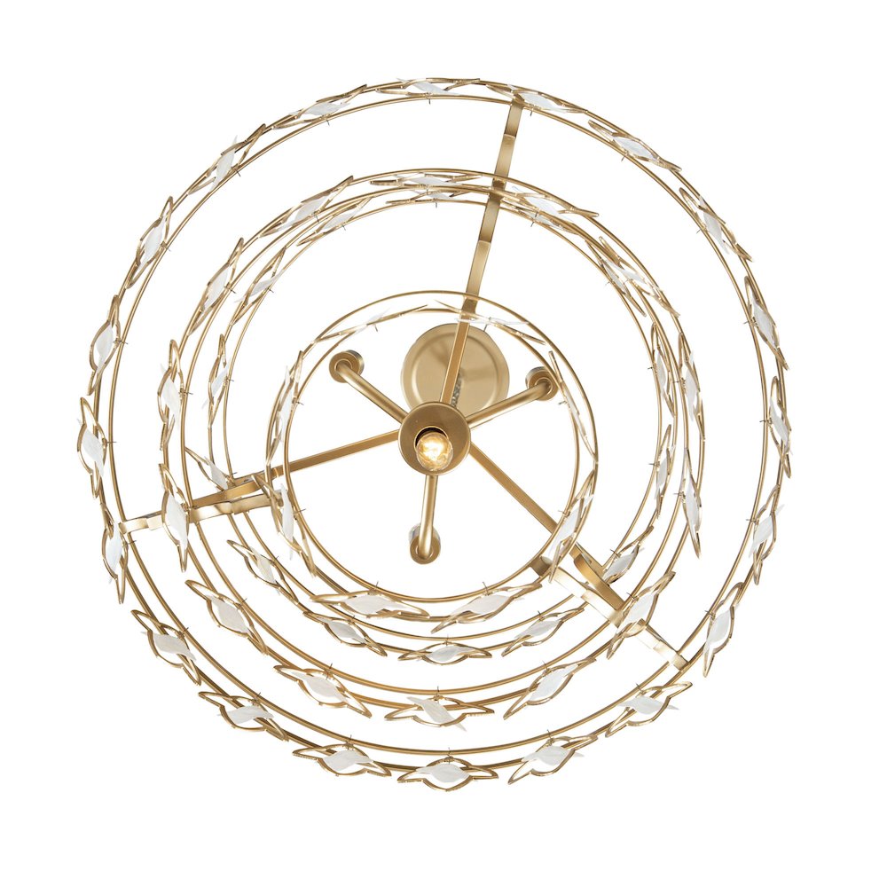 Fleur 4-Lt   Chandelier - French Gold. Picture 4