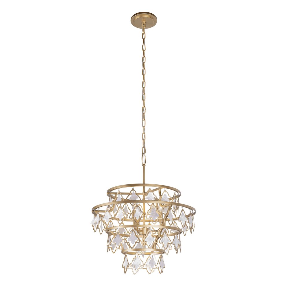 Fleur 4-Lt   Chandelier - French Gold. Picture 5