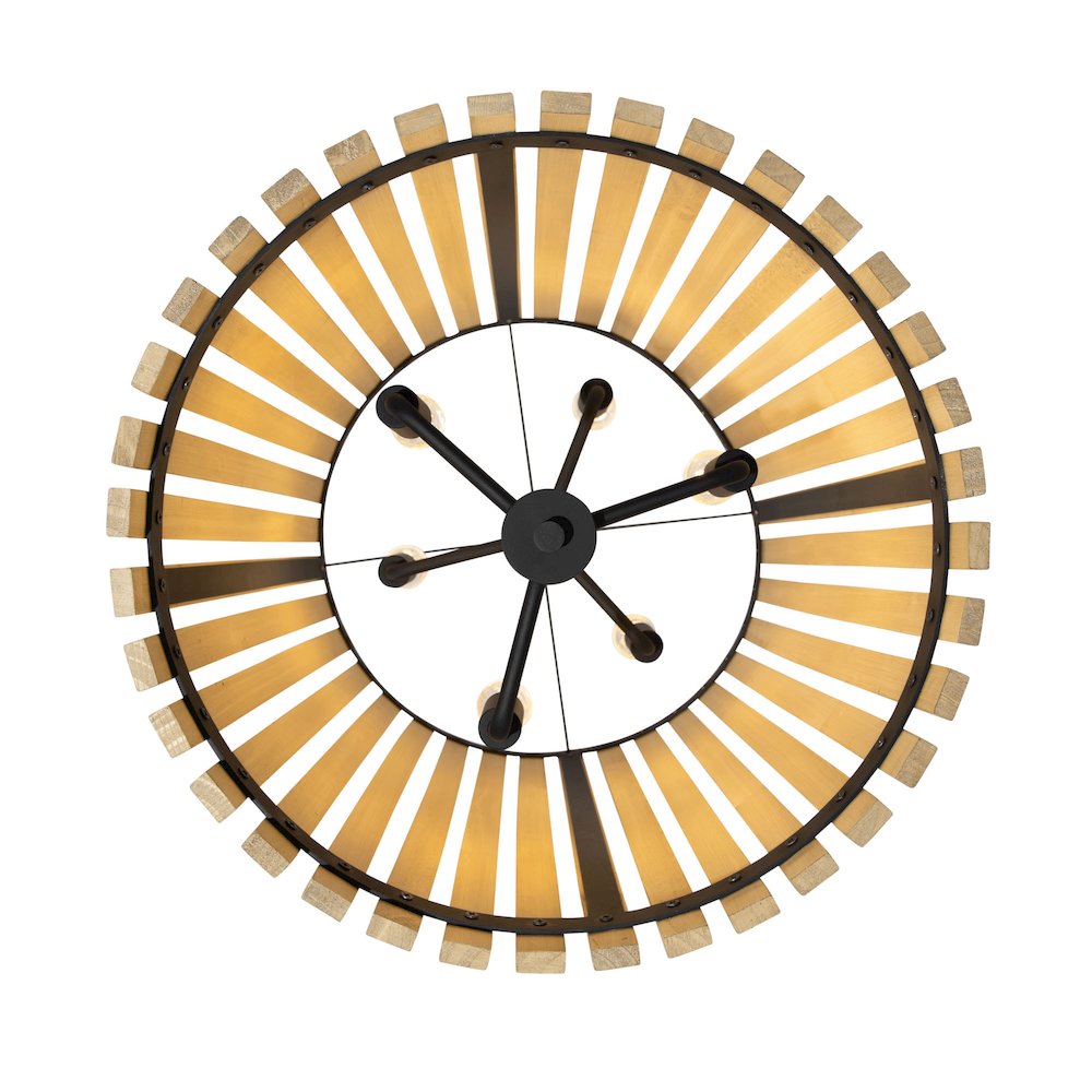 Suratto 6-Lt   Foyer - Matte Black/Honey Blonde. Picture 4