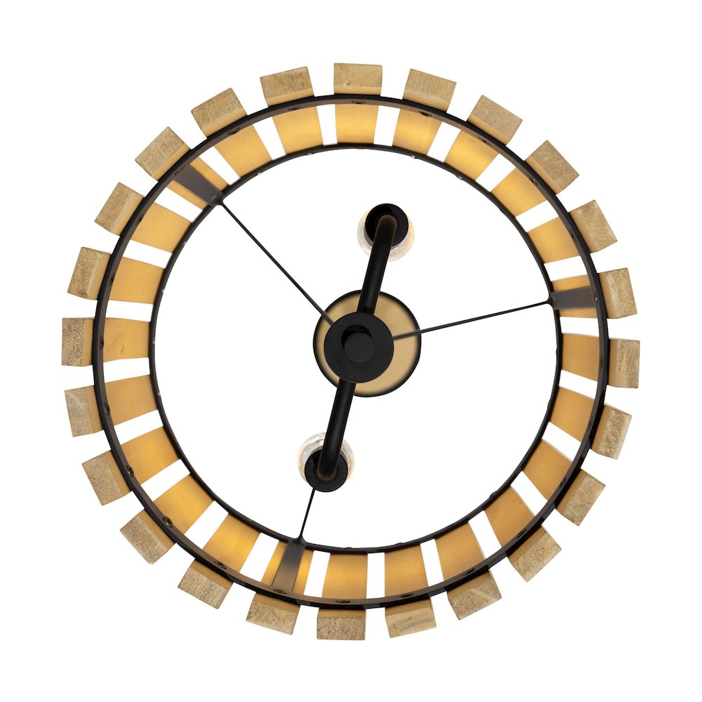 Suratto 2-Lt   Pendant - Matte Black/Honey Blonde. Picture 4