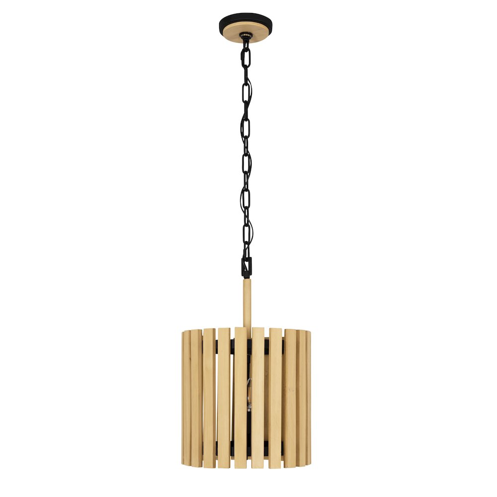 Suratto 2-Lt   Pendant - Matte Black/Honey Blonde. Picture 5
