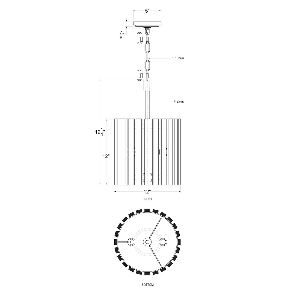 Suratto 2-Lt   Pendant - Matte Black/Medium Walnut. Picture 7