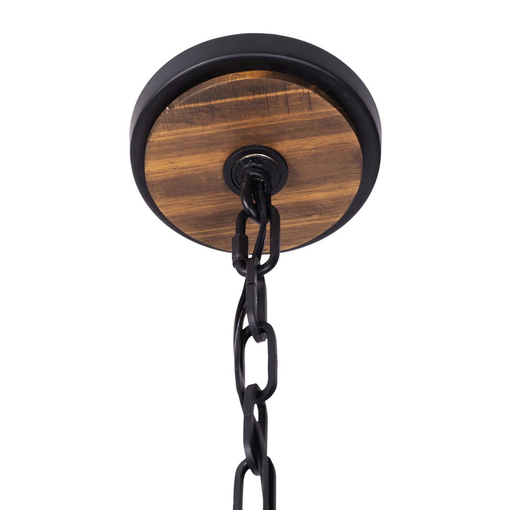 Suratto 6-Lt   Pendant - Matte Black/Medium Walnut. Picture 7