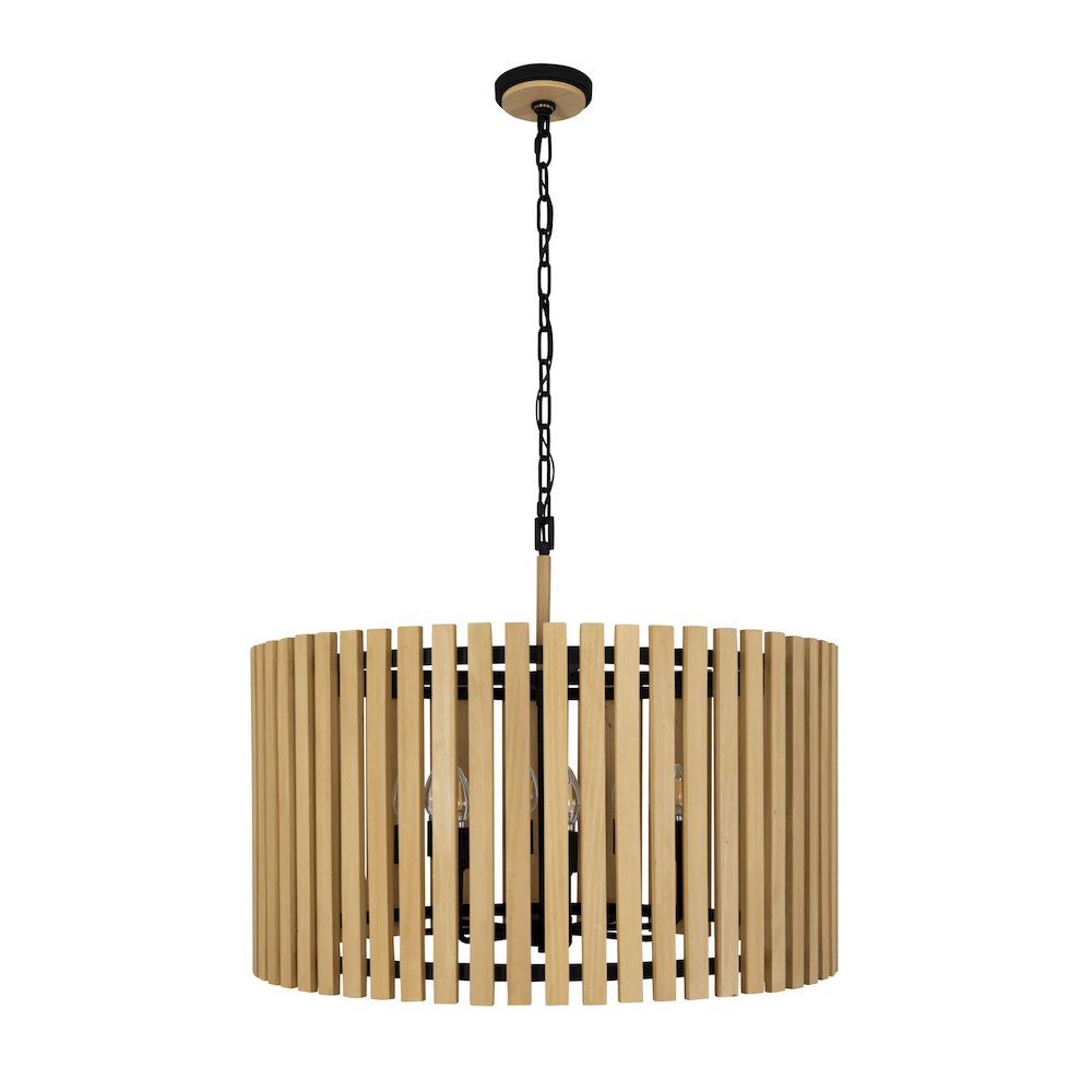 Suratto 8-Lt   Pendant - Matte Black/Honey Blonde. Picture 5