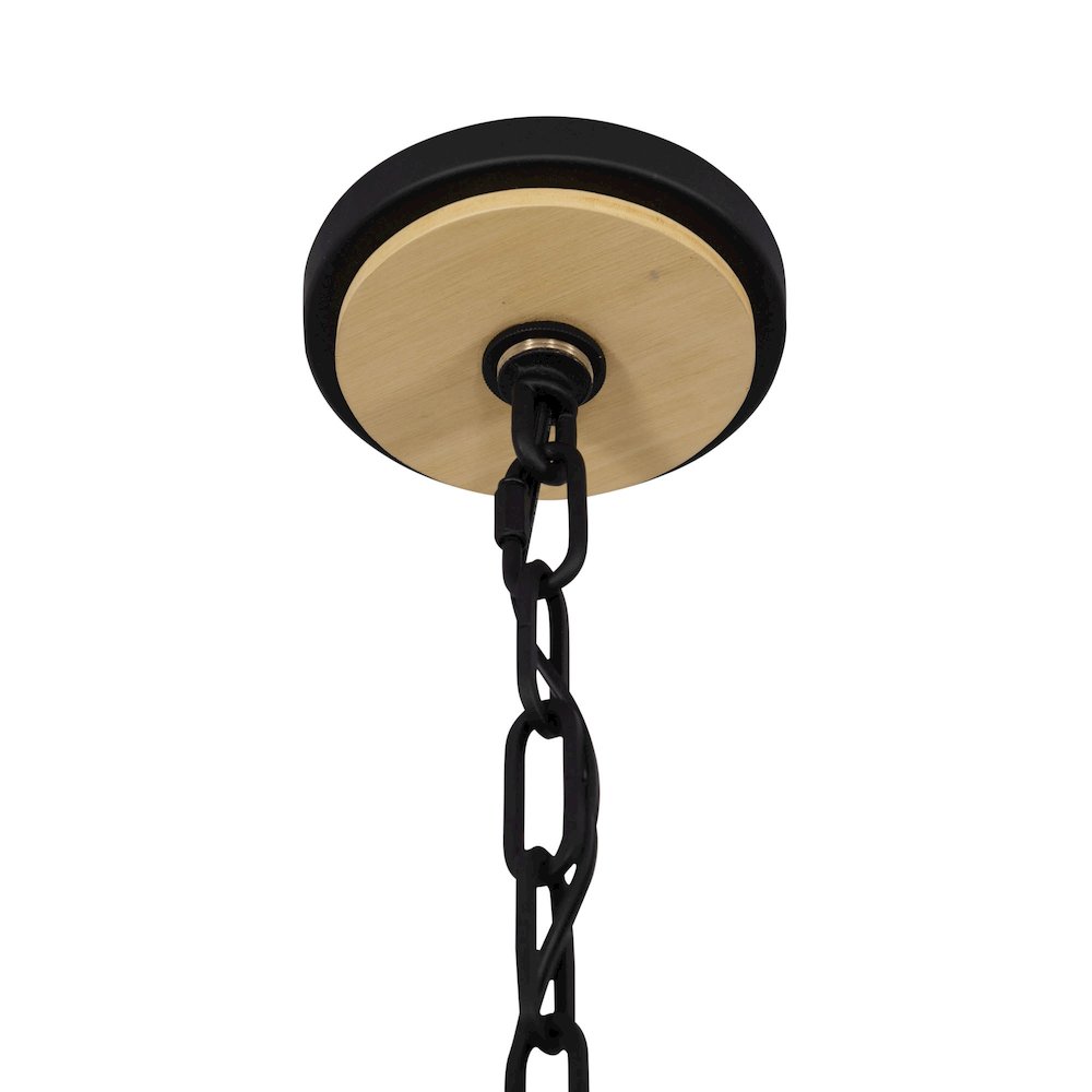 Suratto 8-Lt   Pendant - Matte Black/Honey Blonde. Picture 8