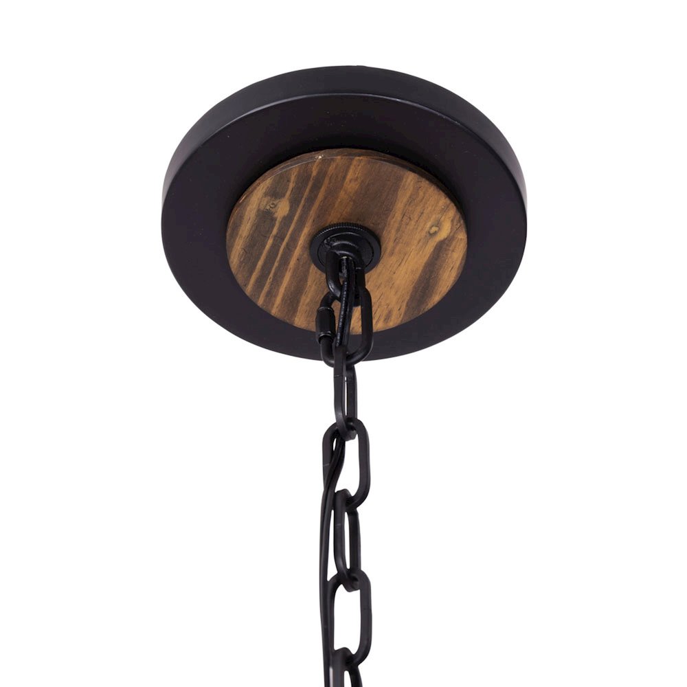 Suratto 8-Lt   Pendant - Matte Black/Medium Walnut. Picture 6