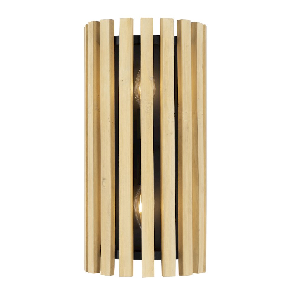 Suratto 2-Lt   Sconce - Matte Black/Honey Blonde. Picture 1