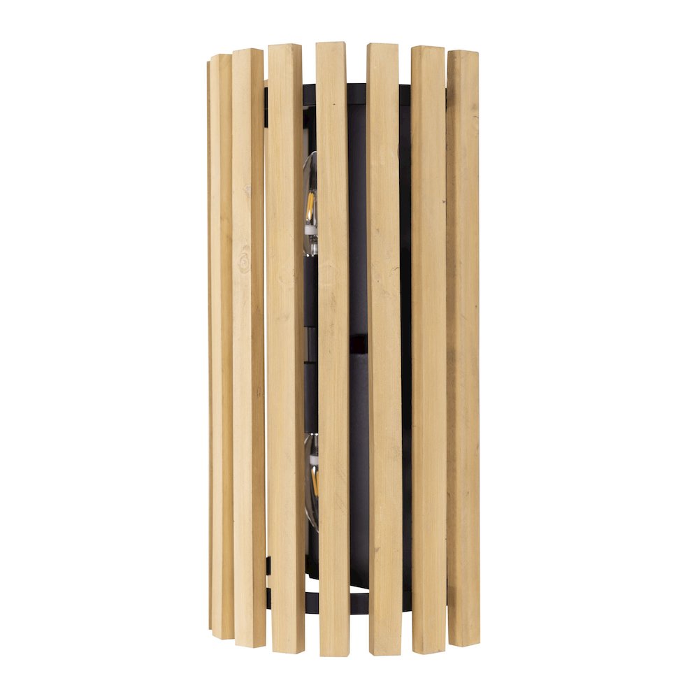 Suratto 2-Lt   Sconce - Matte Black/Honey Blonde. Picture 4