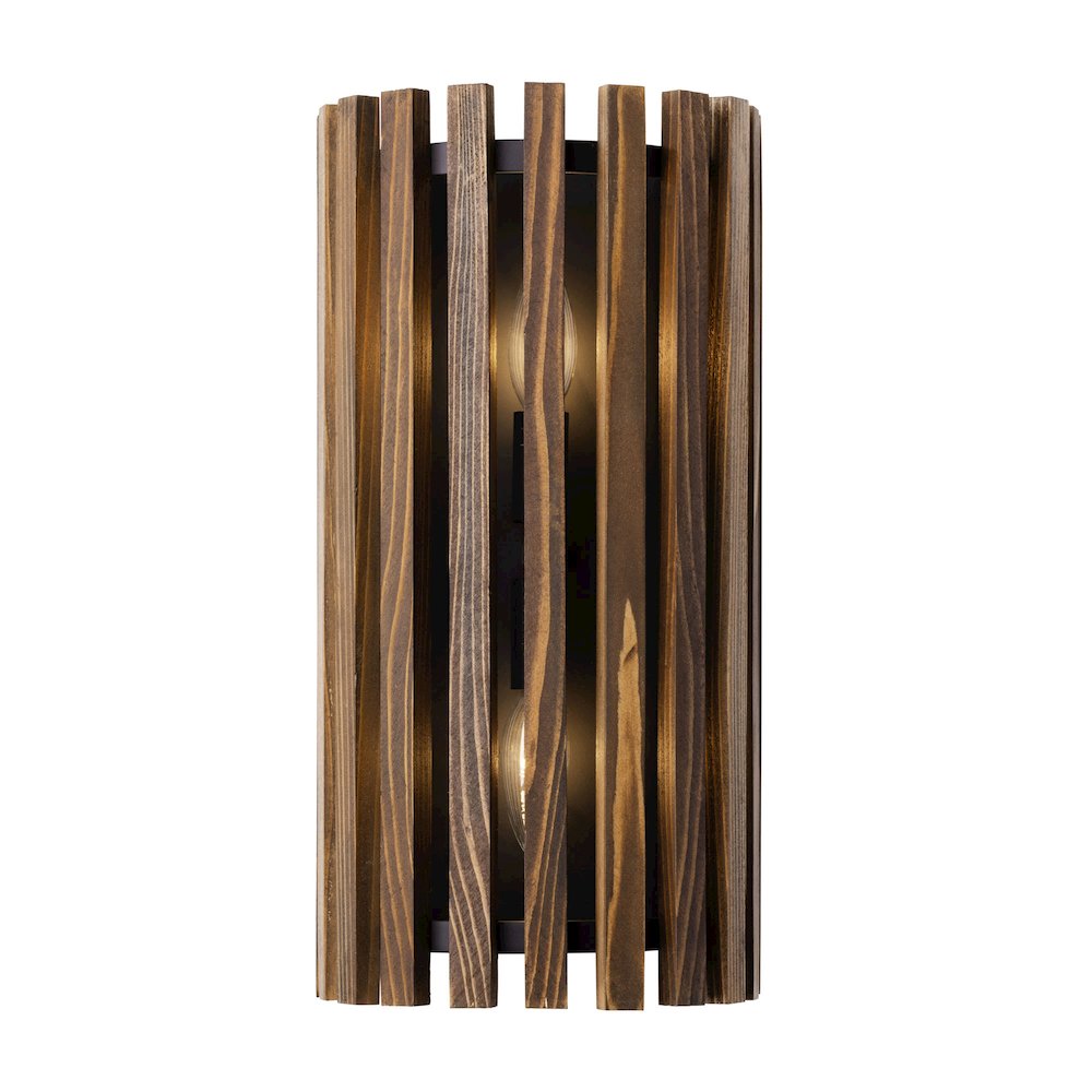 Suratto 2-Lt   Sconce - Matte Black/Medium Walnut. Picture 1