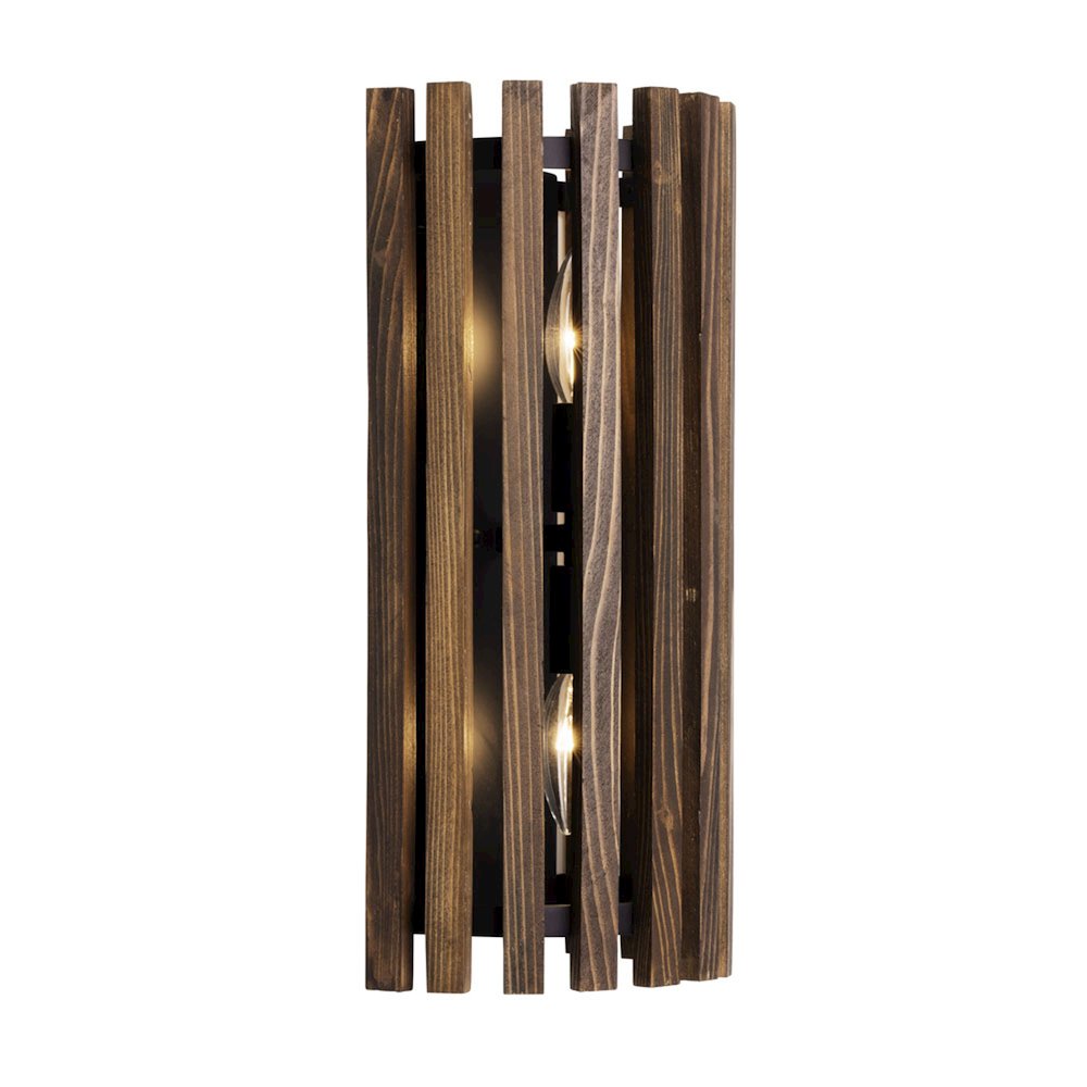 Suratto 2-Lt   Sconce - Matte Black/Medium Walnut. Picture 3