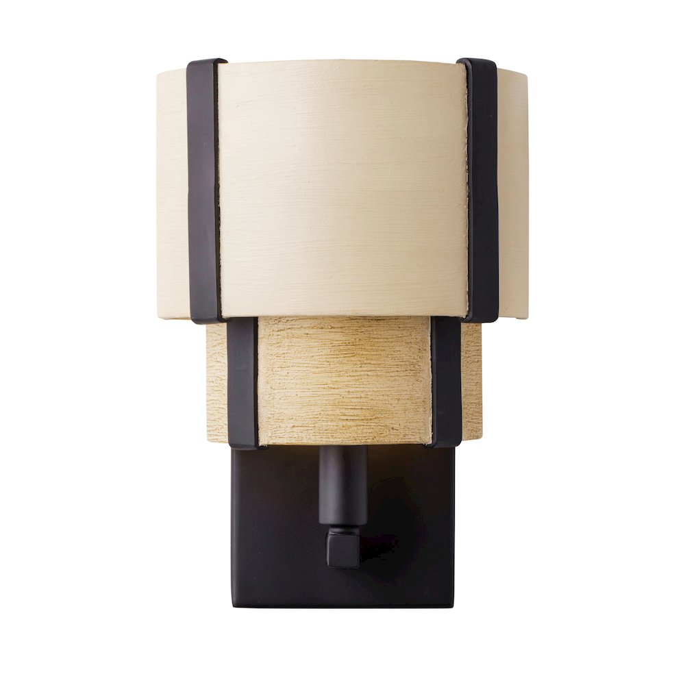 Blonde Moment 1-Lt   Sconce - Matte Black/Honey/Medium Oak. Picture 1