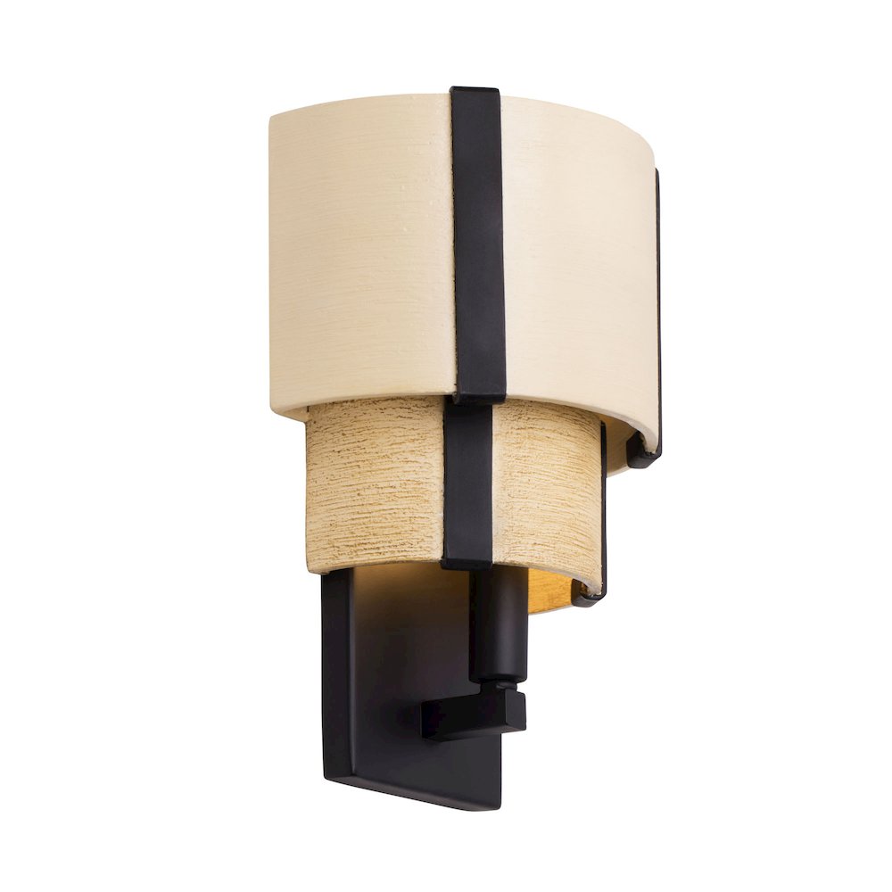 Blonde Moment 1-Lt   Sconce - Matte Black/Honey/Medium Oak. Picture 2