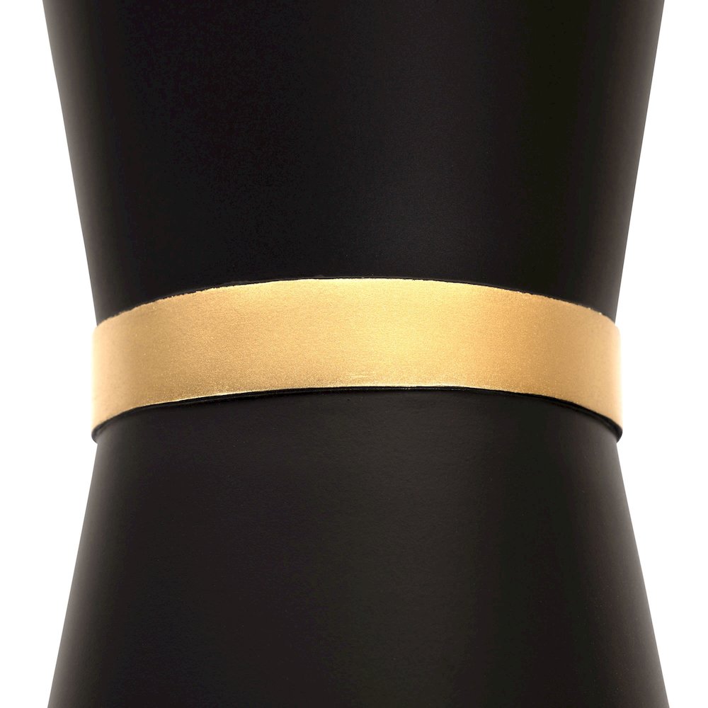 Mad Hatter 2-Lt   Pendant - Matte Black/French Gold. Picture 4