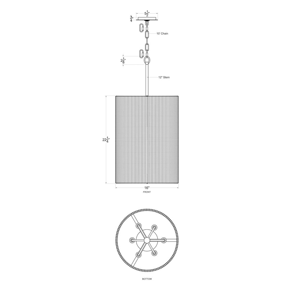 Jacob's Ladder 6-Lt   Foyer - French Gold. Picture 5
