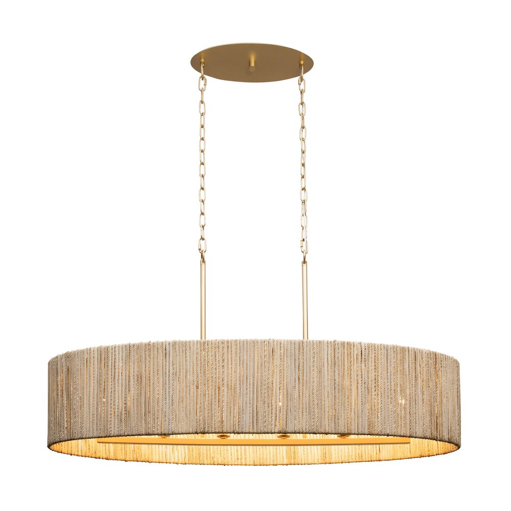 Jacob's Ladder 6-Lt   Linear Pendant - French Gold. Picture 2