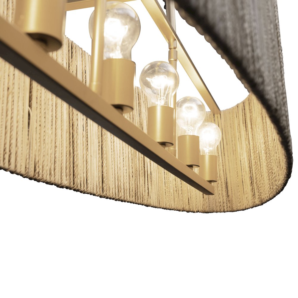 Jacob's Ladder 6-Lt   Linear Pendant - French Gold. Picture 5
