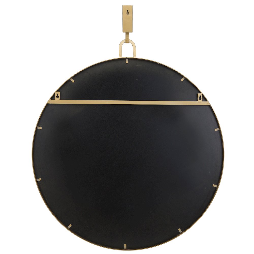 Stopwatch 30-in Round Accent Mirror - Gold. Picture 3
