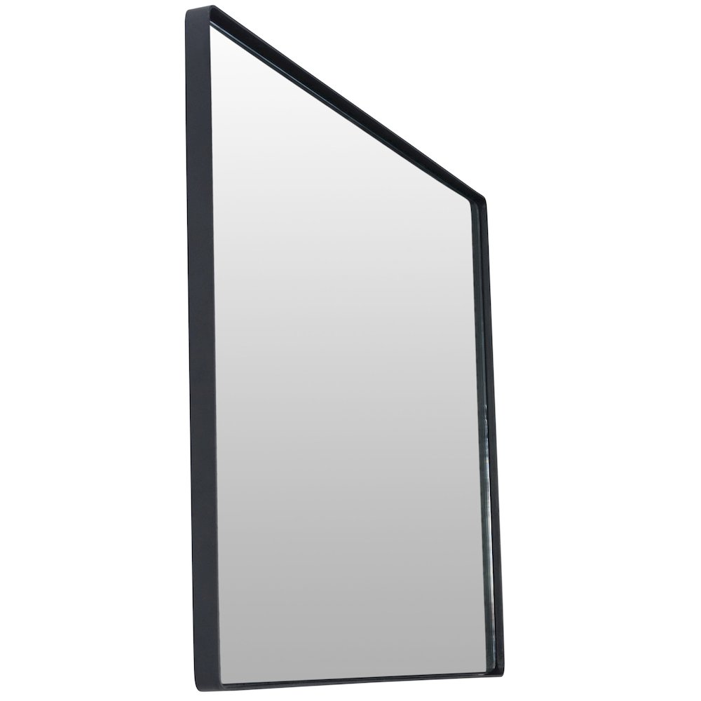 Kye 24x30 Rectangular Rounded Wall Mirror - Black. Picture 3