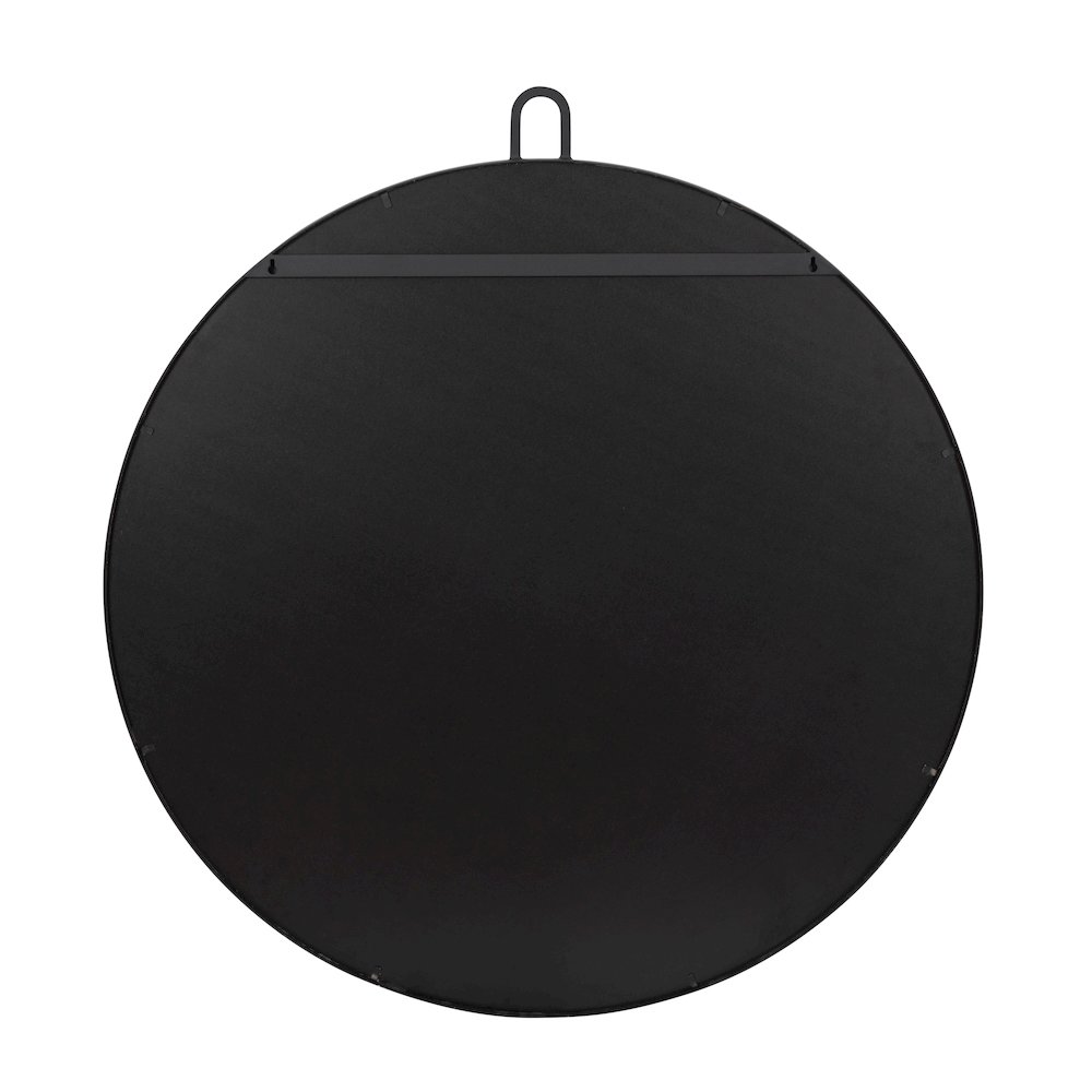 Stopwatch 40-in Round Mirror - Black. Picture 2