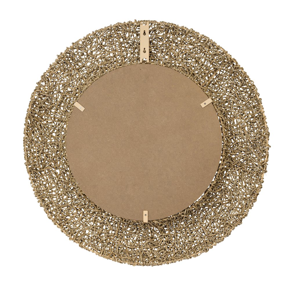 Tangled 33-in Wall Mirror - Natural Rope. Picture 3