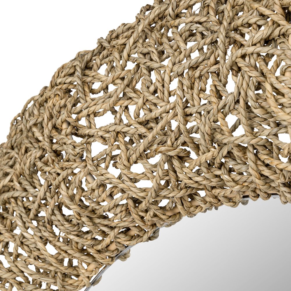 Tangled 33-in Wall Mirror - Natural Rope. Picture 4