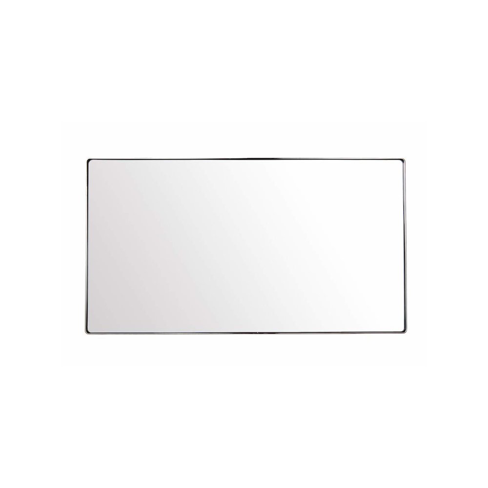 Kye 22x40 Rounded Rectangular Wall Mirror - Polished Nickel. Picture 1