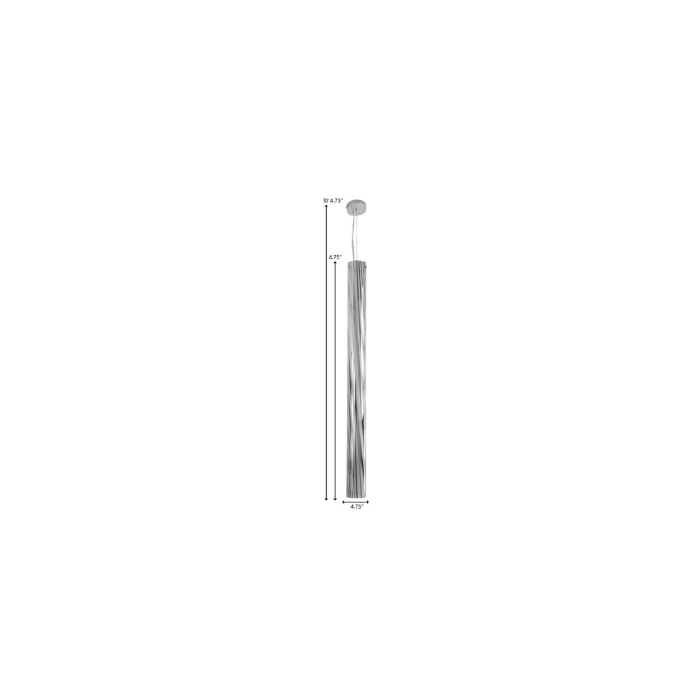 Chroman Empire 5-Lt Tall Cylinder Pendant - Chrome. Picture 3