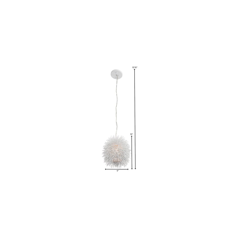 Urchin 1-Lt Mini Pendant - White. Picture 3