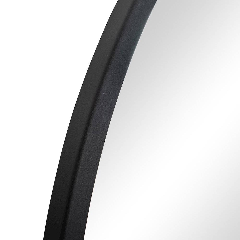 Cottage 30-in Round Mirror - Black. Picture 2