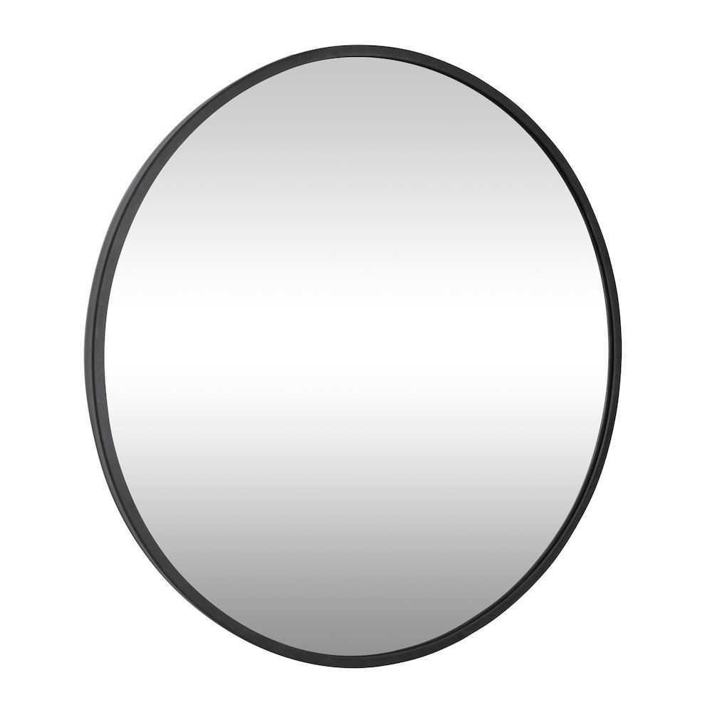 Cottage 30-in Round Mirror - Black. Picture 3