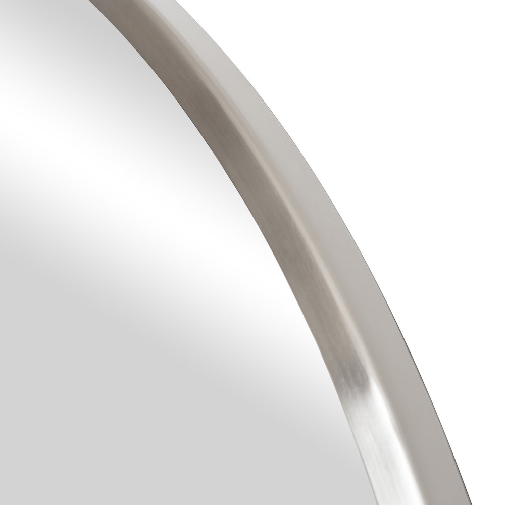 Cottage 30-in Round Mirror - Brushed Nickel. Picture 2