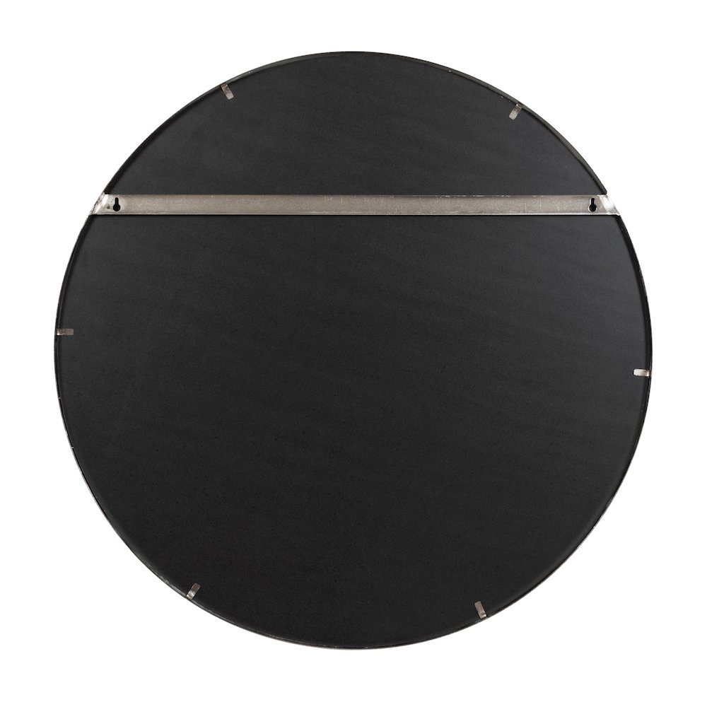 Cottage 30-in Round Mirror - Brushed Nickel. Picture 4