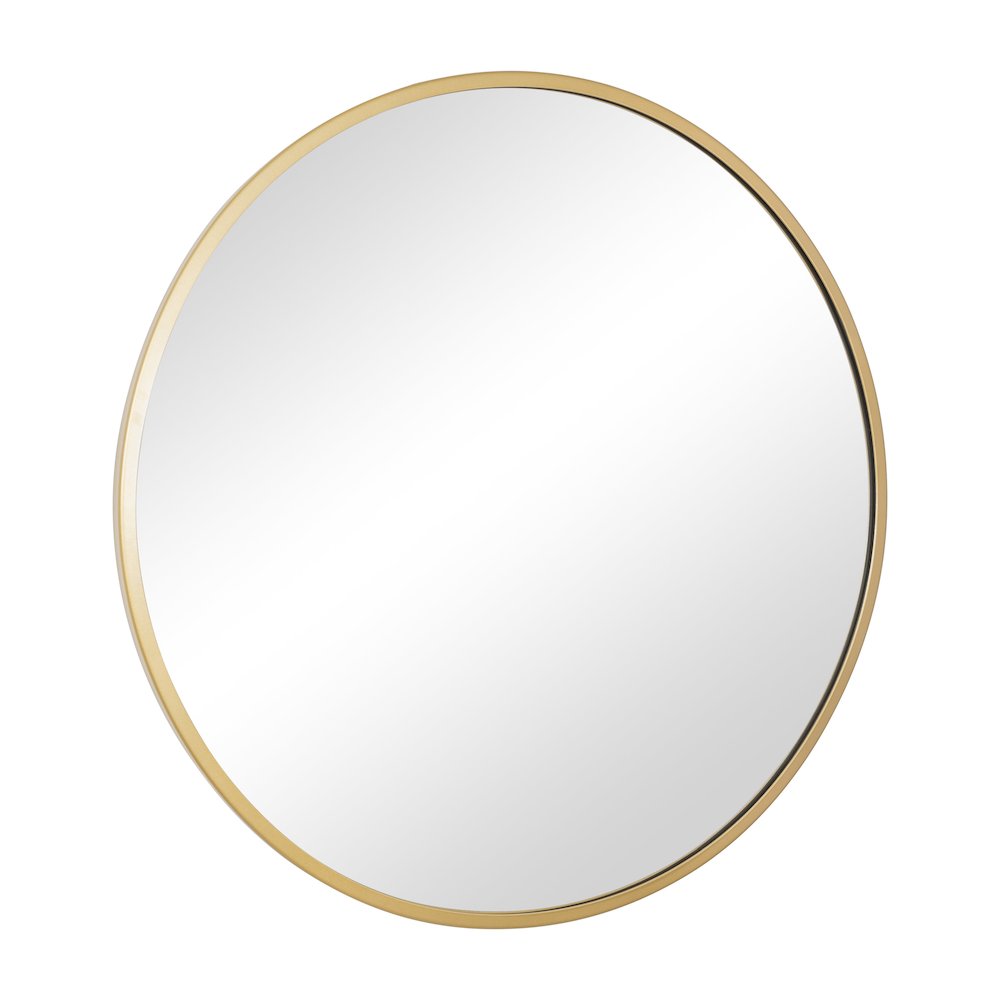 Cottage 30-in Round Mirror - Gold. Picture 3