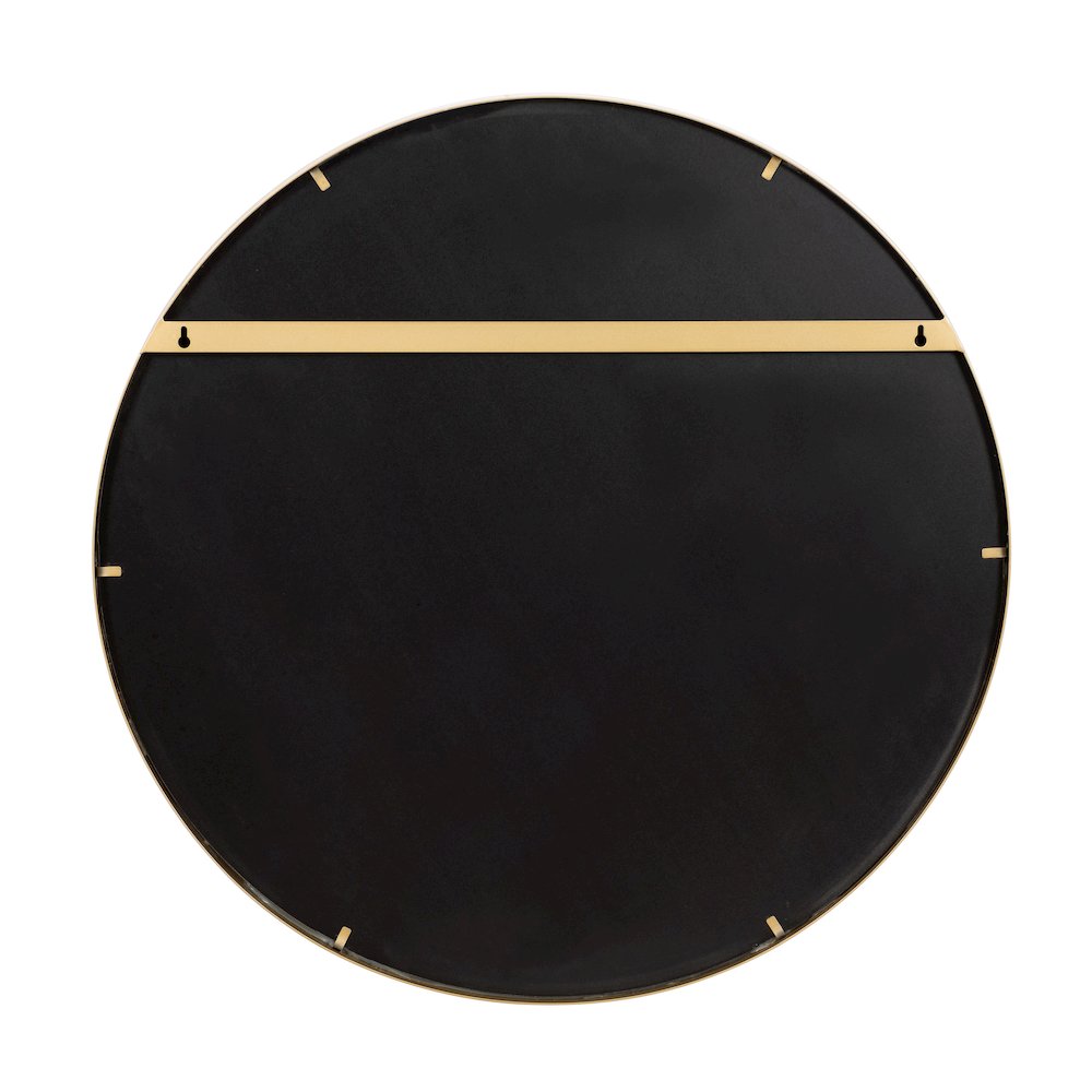 Cottage 30-in Round Mirror - Gold. Picture 4