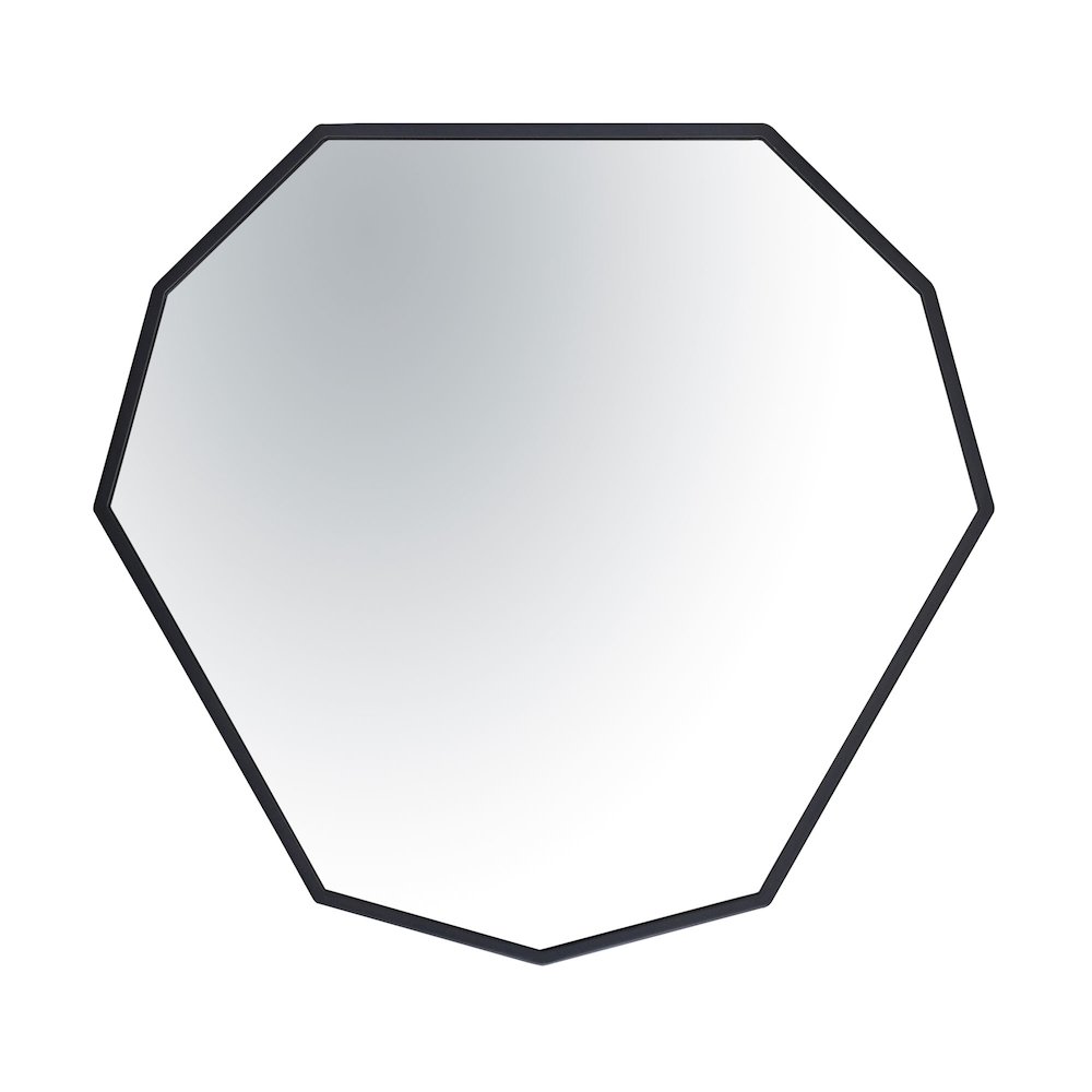 Hex No 30x28 Mirror - Black. Picture 2