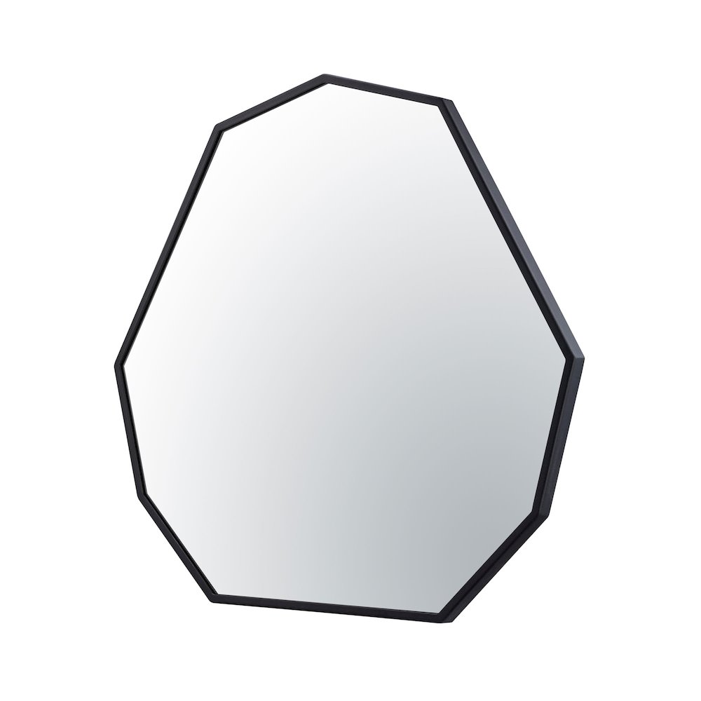 Hex No 30x28 Mirror - Black. Picture 3