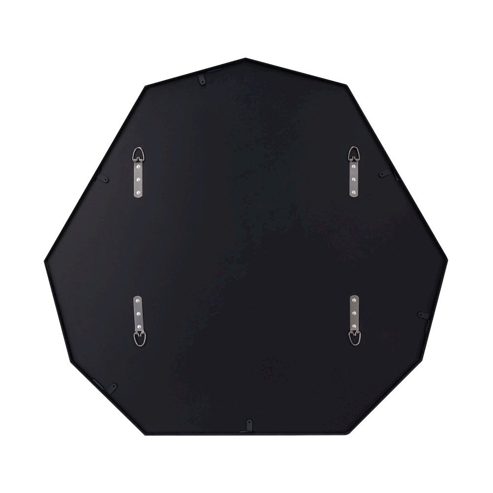 Hex No 30x28 Mirror - Black. Picture 4