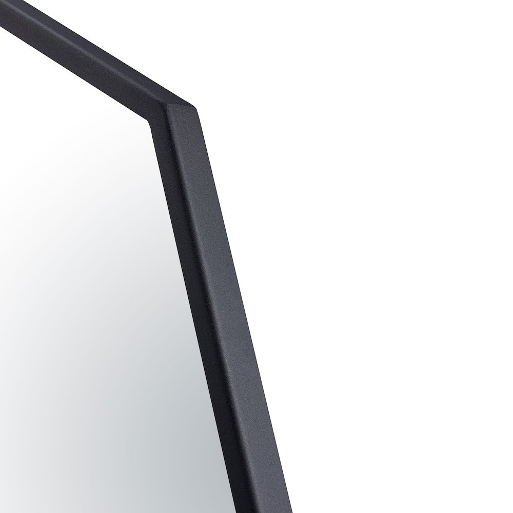 Hex No 30x28 Mirror - Black. Picture 5